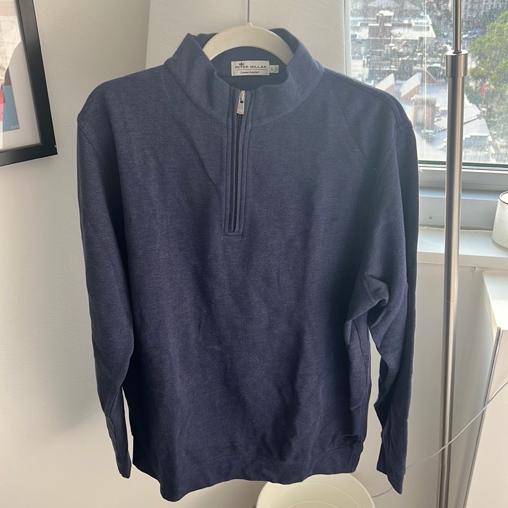 Peter millar crown comfort pullover, blue
